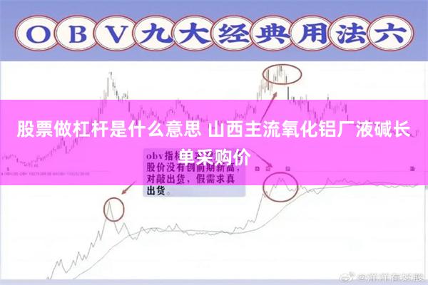 股票做杠杆是什么意思 山西主流氧化铝厂液碱长单采购价