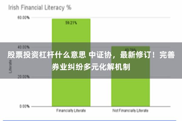 股票投资杠杆什么意思 中证协，最新修订！完善券业纠纷多元化解机制