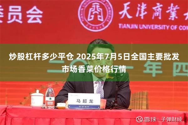 炒股杠杆多少平仓 2025年7月5日全国主要批发市场香菜价格行情
